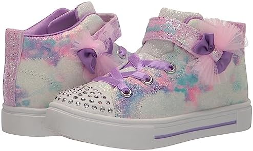 Skechers Kids Girls Twinkle Sparks-Ombre Dazzle Sneaker, Lavender/Multi, 8 Toddler | Image 6