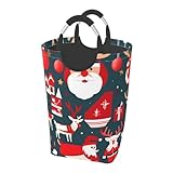 Merry Christmas - Cesta plegable para ropa sucia, para el hogar, el baño, cesta de almacenamiento