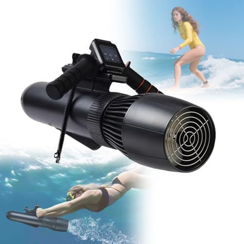 Patinete Eléctrico Marino para Adultos Y Niños, Patinete Submarino Portátil, Hélice Subacuática con Batería de 16000 mAh, Control Remoto de Reloj, 9 Marchas, Velocidad Máxima de 2.22 m/s HD5-3