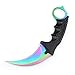 F-FORCE Stainless Steel Tactical Karambit Hawkbill Knife With Sheath and Cord (colorful)