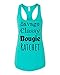 Produktbild Damen Tanktop mit Ratsche "I'm A Savage", klassisches Design, Racerback, Tahiti-Blau, Klein