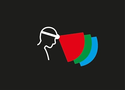 Miniatura 3 de PETZL ARIA 1 RGB, compacto, duradero, impermeable con modos blanco, rojo, verde y azul, 350 lúmenes, desierto