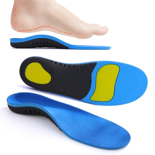 CYSOCZS Plantillas ortopédicas para talón con forma de pista de talón, fascitis plantar, soporte para el arco, insertos cómodos para el alivio del dolor de los pies, soporte de arco alto (talla UE