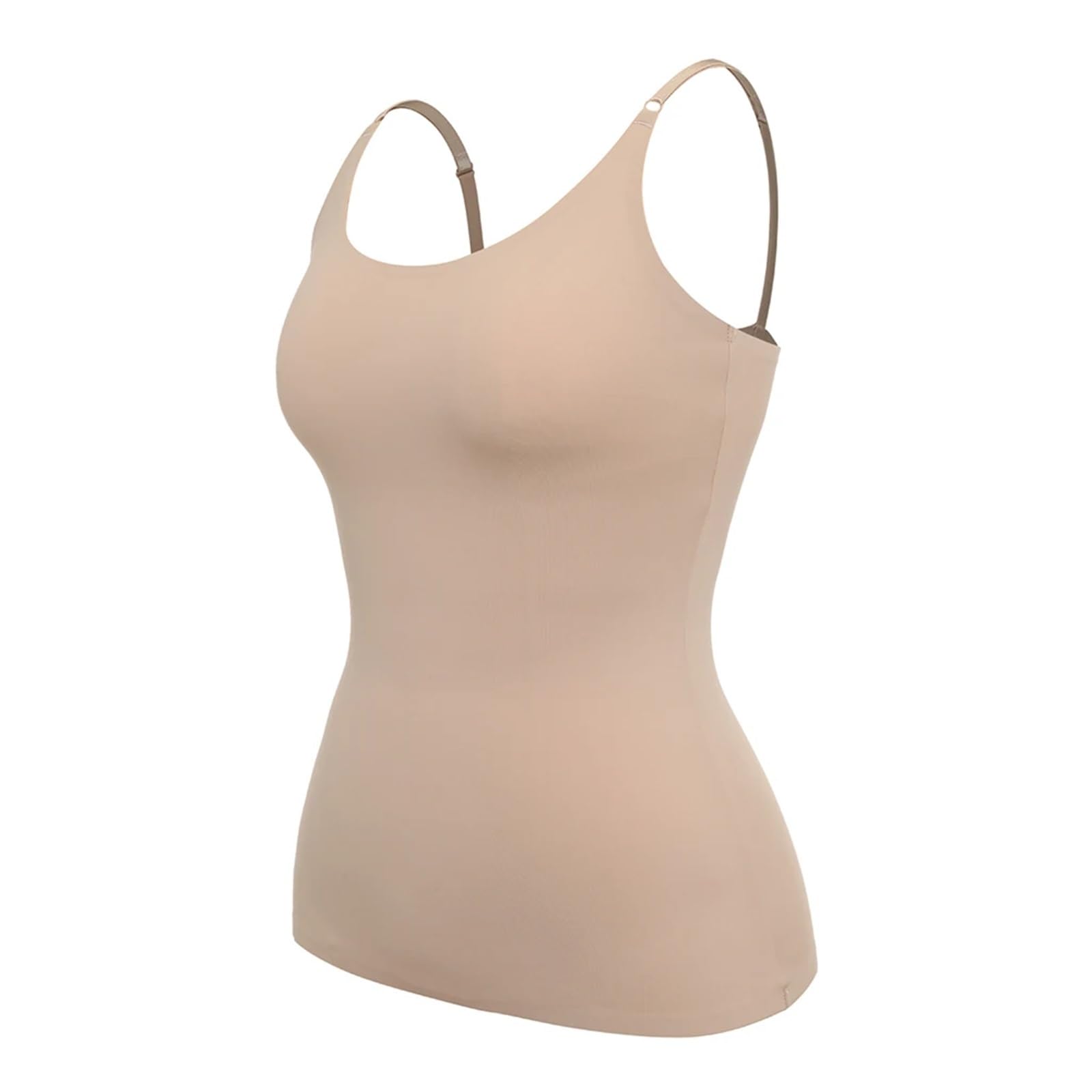 Camiseta Reductora Mujer Camisola Moldeadora de Abdomen for Mujer, Camiseta sin Mangas Moldeadora, Ropa Interior Adelgazante, Chaleco Moldeador de compresión Sexy(Beige,L)