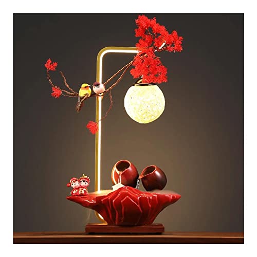 Fontaine de table rouge lumineuse pour ambiance de salon et décoration de mariage