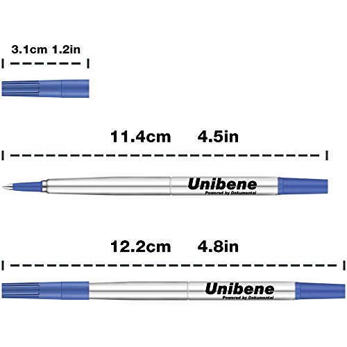 Unibene 6 refis de esferas de rolo Parker, Azul, M