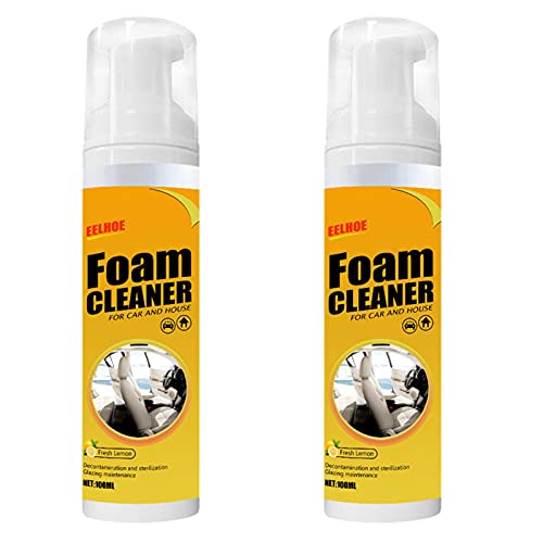 Limpiador de Espuma Multifuncional, Foam Cleaner for Car and House Lemon Flavor, Potente Detergente para el Interior Del Coche, Limpiador de Asientos de Cuero para Techo Safety para Automóvil y Casa Cover