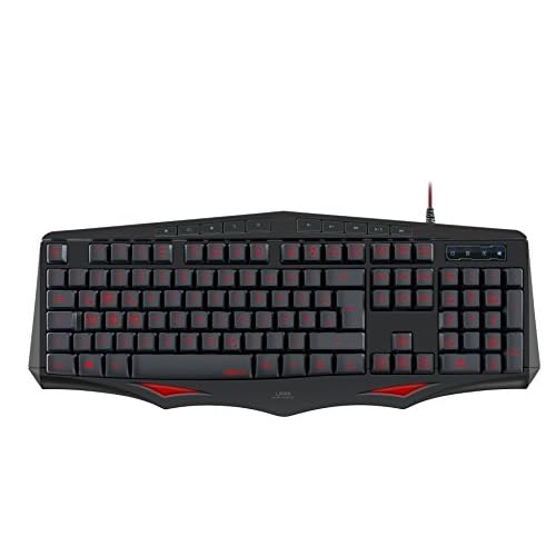 Speedlink LAMIA Gaming Keyboard FR Layout – Clavier de Gaming avec Raccordement USB (Èclairage des Touches, 10 Boutons Spéciales), Noir