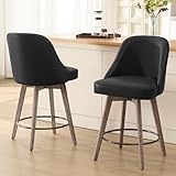 Bekrvio 360°Drehbarer Barhocker 2er Set,Barhocker mit Lehne 65cm...