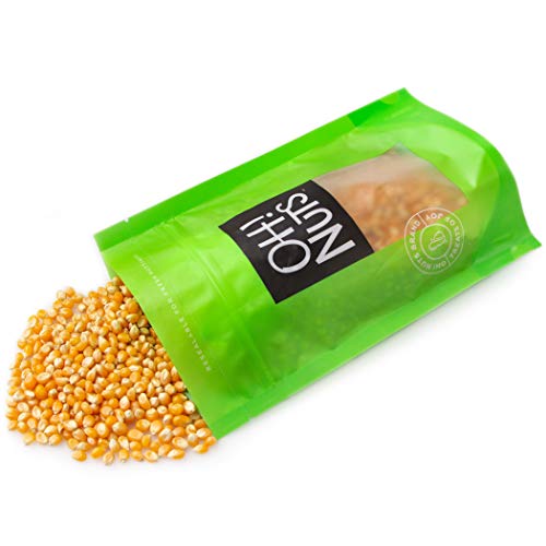 Oh! Nuts Popcorn Kernel Seeds | Bulk 5Lb Bag Of 100% All Natural Large White Whole Grain Raw Dehydrated Corn Kernels | Snack On A Delicious, High Fiber, Low Fat, Low Carb Kosher Safe Gluten Free Treat #TOP5
