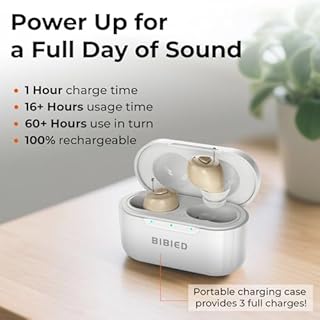 OTC Hearing Aids, Rechargeable Hearing Aids for Seniors with 4 Listening Program, Crystal-Clear Natural Sound, Advanced Noise Cancellation, Easy Setup
