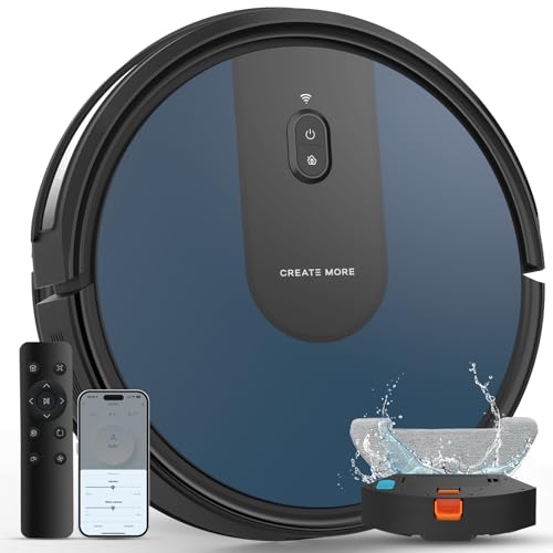 eitton Robot Vacuum Cleaner with Mop, 4-in-1 Robotic Vacuums, 5000Pa Ultra Strong Suction, Auto Carpet Boost,Self-Charging, Alexa/App/WiFi for Pet Hair Hard Floor