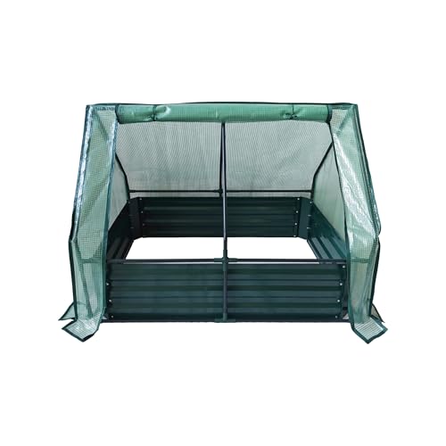 Bac surélevé robuste 92x125x95 cm vert aux finitions soignées - 9