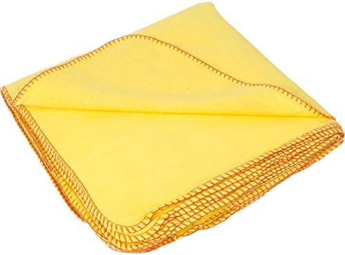 Rohi Multi-Purpose Cleaning Cloths Pack of 10  Extra Strong Yellow Duster  100% Cotton Dusting Cloths  Polishing Cloths / Lint Free Cloth (30cm x 30cm) 10 Pack