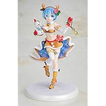 Kadokawa ReZero - Starting Life in Another World Rem Christmas Maid Version 17 Scale PVC Figure, Multicolor