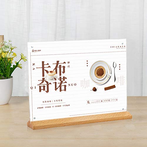 No Soporte de sobremesa Menu Soporte acrílico Recto para Carteles Forma de T Doble Cara Ideal para promociones Titular de Menú - para Restaurante,Menú,Foto o Anuncio Documentos y más