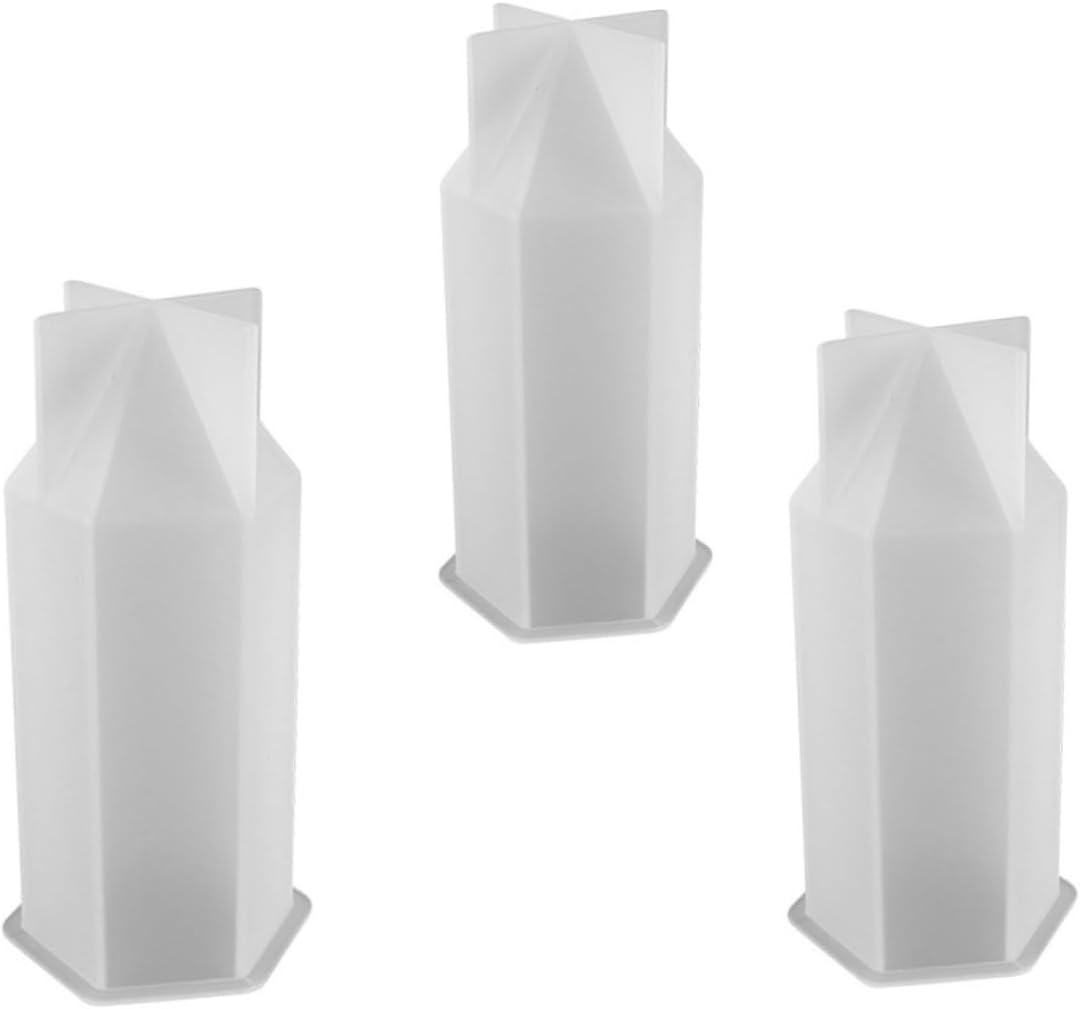 Silicone Candle Molds 3pcs Six Edges Vertebral Body for DIY Crafts