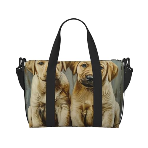 Bolso de mano versátil con estampado de perros para fin de semana y negocios 2