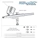 Master Airbrush G222 Multi-Purpose Dual-Action Gravity Feed Airbrush Gun Set for Model Painting, Graphics, Cake & Fine Art - Air Brush Gun Kit with 3 Nozzle Sets (0.2, 0.3, 0.5mm) & 1/3 oz Cup