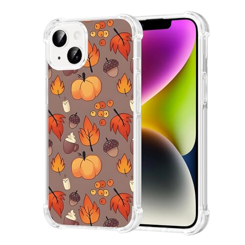 Coque iPhone 14 Plus motif automne et Halloween pour vos balades en forêt