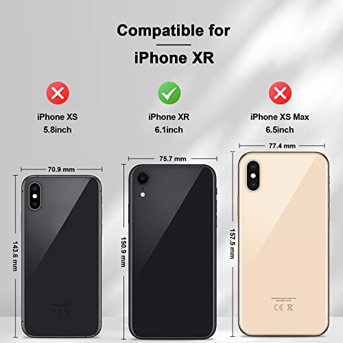 Image of Jasonyu Flip Wallet Case for iPhone XR,Black