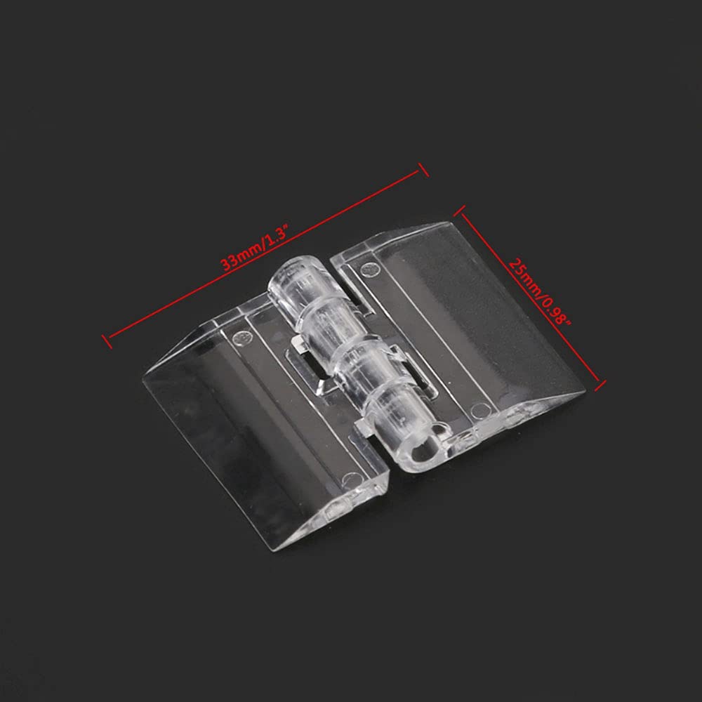 PZRT 10Pcs Clear Acryl Vouwen Scharnieren Transparante Plastic Plexiglas Scharnieren 35X30mm Voor Kast Lade Meubels Accessoires