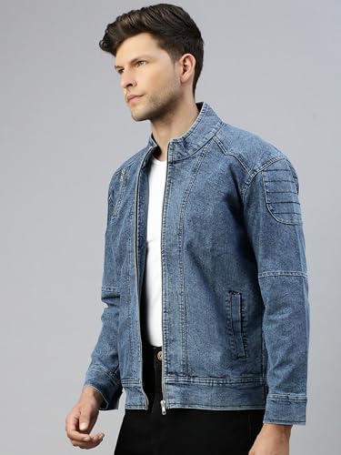 Buy VOXATI Men's Denim Jacket kjt884-xxxxl_Blue_4XL at Amazon.in