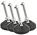 TOVOT 4 Pack of Adjustable Furniture Leg Leveling Glides/Screw On Adjustable Furniture Table Chairs Levelers with Nut- 1.96" Dia Base,5/16-37 Thread Size,1.96" Thread Length for Furniture