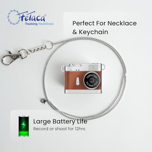Image of FETACA Mini Digital Camera with Filter Modes, 720p HD Video, Flashlight & Keychain | Portable Cute Vlogging Camera for Travel, Gifts & Fun (Tan)