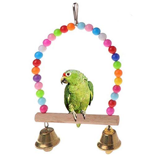Sage Square Playful Natural Wood Hanging Swing Toy Cage Accessories for Birds (Small & Medium Birds) (B081LHNZBC) Amazon Price History, Amazon Price Tracker