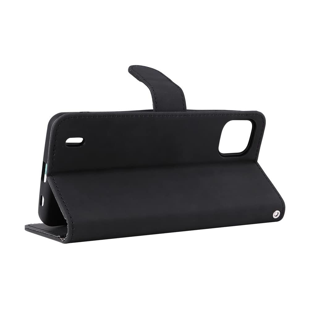 Custodia GOKEN Con Portafoglio Per Wiko Y82 - Pelle PU, Magnetica, 3 Slot Carte E Supporto, Marrone