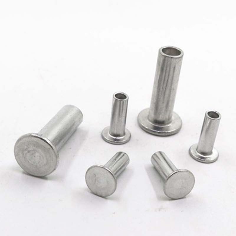 M4 Countersunk Head Half Hollow Rivet GB875 Flat Head Aluminum Rivets - (Stem Length: M4 x6mm(50pcs))