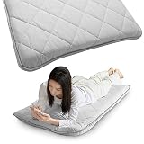 アイリスプラザ 接触冷感ひんやり&もっちりごろ寝マット 68×120cm Q-MAX0.448 底付き感を防ぐ固わた入り3層構造 抗菌防臭・制菌 丸洗いOK スーパーひんやり ライトグレー