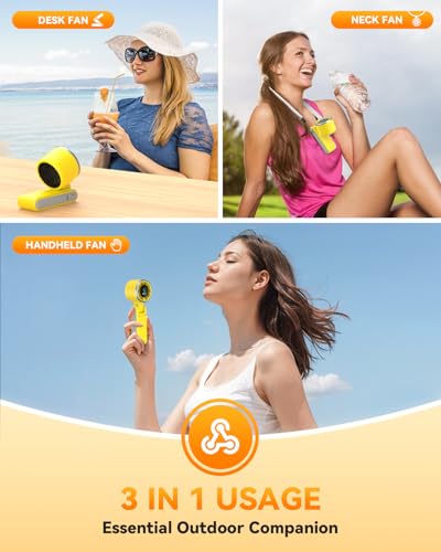 Image of PlayHot Portable Handheld Turbo Fan, Travel Essentials, Gifts for Women /Men
