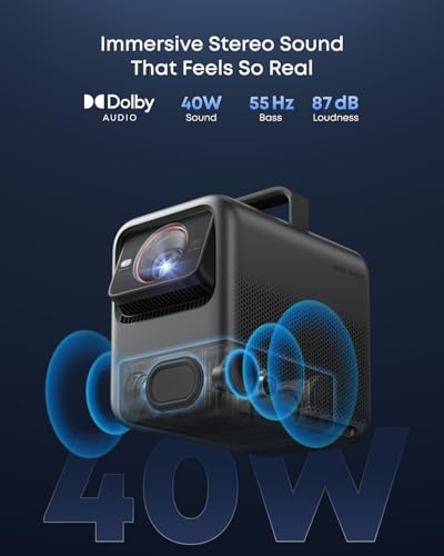 Image of Nebula X1 4K Projector by Anker, Triple Laser Portable Home Theater, Dolby Vision, ISF & TUV Certified, 3500 ANSI Lumens, 56000:1 Contrast, Auto-Align Gimbal, GTV, Indoor & Outdoor, Backyard, Camping