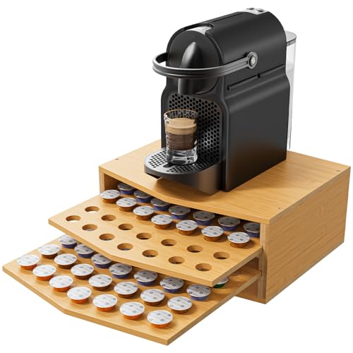 ALTORICO Cajón para Cápsulas de Café de 70 Capacidades, Organizador de Cajón de Cápsulas Almacenamiento Organizador Cápsula para Nespresso Cajón Para Almacenar Cápsulas Café Pòds Porta Cápsulas