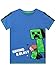 MINECRAFT Maglietta per Ragazzi Blu 7-8 Anni