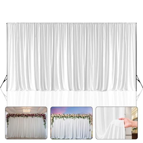 Tissu polyester infroissable extensible blanc pour fond de studio photo - 3