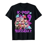 9 años cumpleaños K Pop niños 9 cumpleaños niñas K-Pop Camiseta