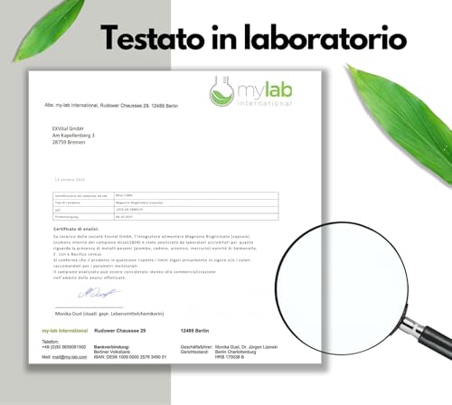 Magnesio Bisglicinato, 365 Capsule Vegane, 300 Mg Di Magnesio Elementare Al Giorno, Alta Dose E Senza Additivi - 9