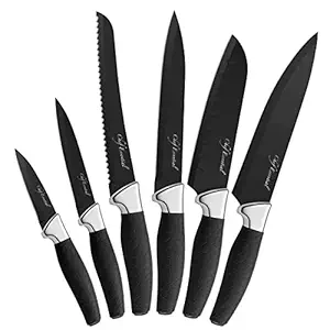 Chef Essential 6 Piece Knife Set, New England Cutlery Series, Black