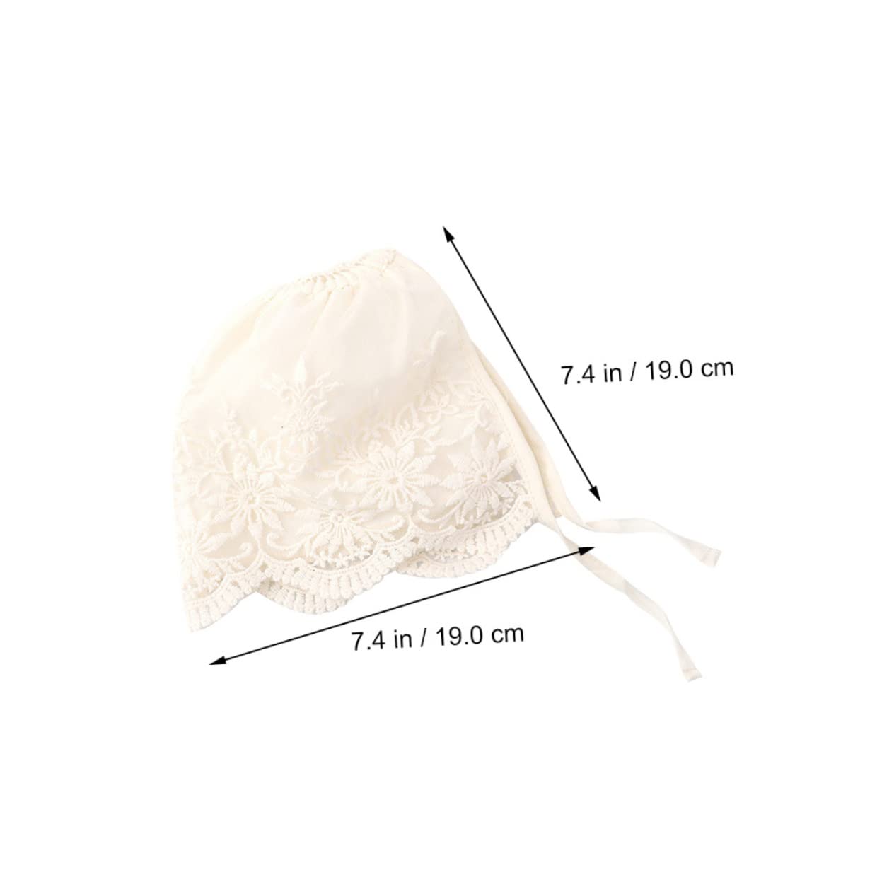 GLEAVI Sombrero De Corte Princesa Sombrero Vivero Ducha Ultravioleta Capó Sombrero De Niña Gorro De Chicas Sombreros De Bebé Recién Nacido Cordón Beige