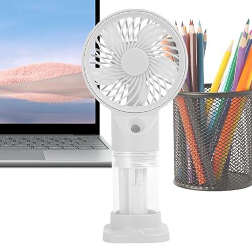 Genérico Ventilador Pulverizador Portátil,Ventilador Manual Portátil con Nebulizador - Abanico de Aire USB Recargable Plegable para Verano Compras Oficina Playa Unisex Actividades al Aire Libre