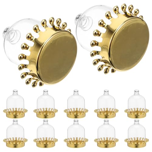 Boîtes à dragées dorées au style européen raffiné avec couvercle dôme pour table de mariage