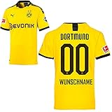 Original Branding PUMA Borussia Dortmund BVB Heimtrikot 2019/20 Home Trikot Sponsor BL Logo Herren Wunschname Gr M
