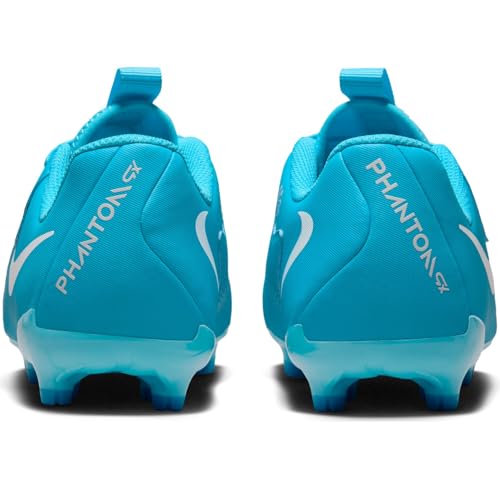 Nike Jr. Phantom GX 2 Academy Little/Big Kids' MG Low-Top Soccer Cleats (FD6722-400, Blue Fury/White) Size 4.52
