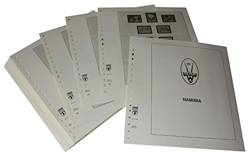 Feuilles Namibie 1990-2000 LINDNER pages d'album pré-imprimées illustrées