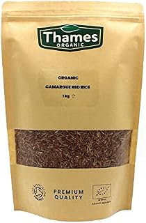 Organic Camargue Red Rice 1kg - Raw, Vegan, GMO-Free, High Fibre, Certified Organic - No Additives or Preservatives - Nutritious, Flavorful, and Sustainable - Thames Organic