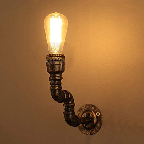 Lampe de chevet de fer rétro pour sublimer un mur sombre de restaurant