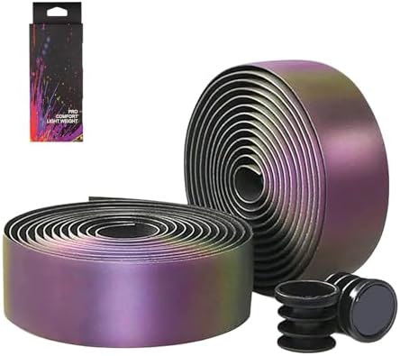 Road Bike Handlebar Tape, Bicycle Bar Tape, PU Leather + EVA, Reflective Cycling Handle Grip Wrap - 2 Rolls